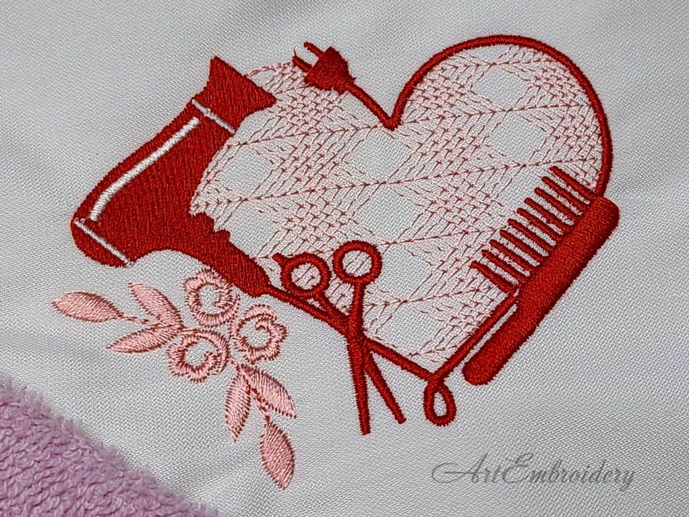 Single Machine Embroidery Design for 5x7 hoop in 8 formats DAD MY HEART Is Happy