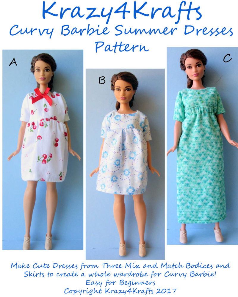 Curvy Barbie© Summer Dress - PDF Pattern - Products - SWAK Embroidery