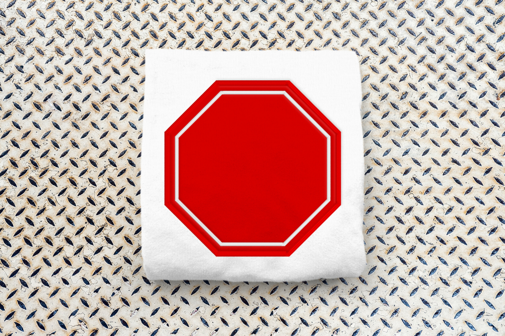 Stop Sign Octagon Applique - 5 Sizes - Products - SWAK Embroidery