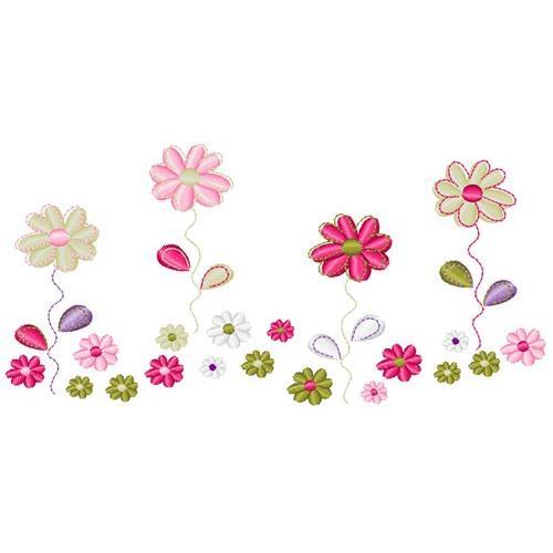 Floral Border 2 - 4x4 - Products - SWAK Embroidery
