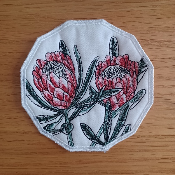 Botanical Protea Coasters - 5 x 7 Hoop - Products - SWAK Embroidery