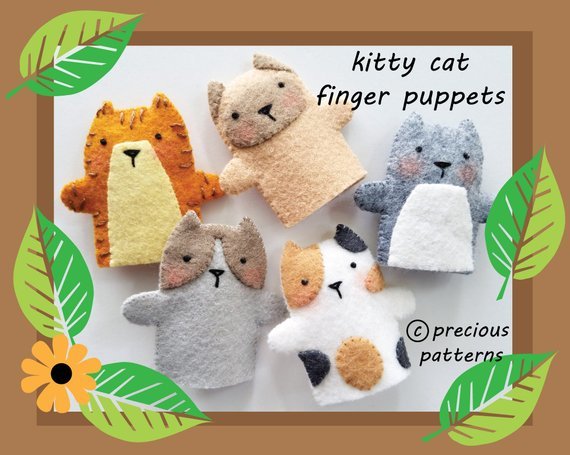 Kitty Cat Finger Puppets - PDF Pattern - Products - SWAK Embroidery