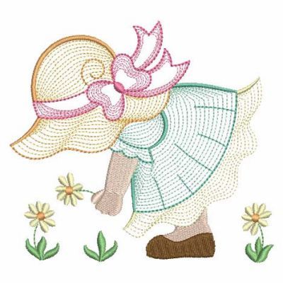 Spring Sunbonnet Sue - 10, 3 Sizes! - Products - SWAK Embroidery