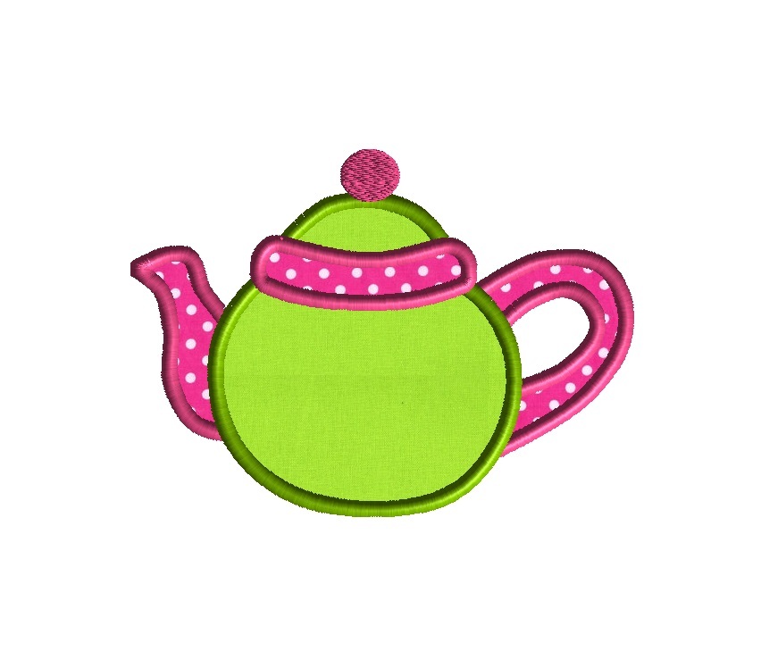 Teapot 2 Applique - 3 Sizes! - Products - SWAK Embroidery