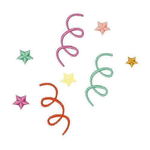 Birthday Streamers - 4x4 - Products - SWAK Embroidery