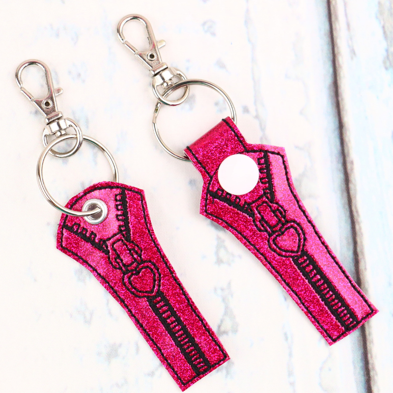Heart zipper snap tab  eyelet key fob set  products  swak embroidery Heart zipper snap tab  eyelet key fob set  products  swak embroidery