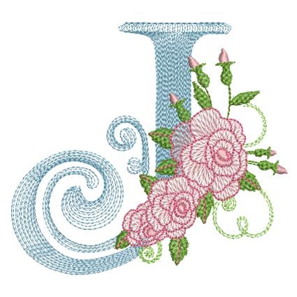 Rose Split Monogram Alphabet Clipart Set Graphic by Summer Digital Design ·  Creative Fabrica