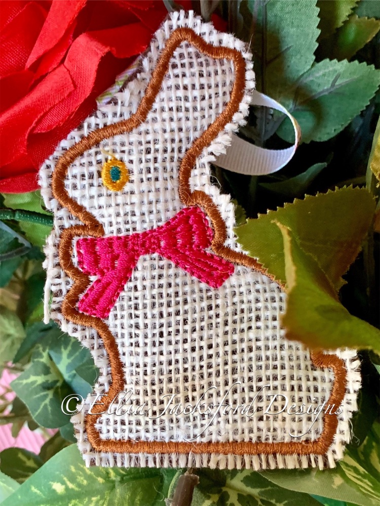 Chocolate Bunny Ornament - 4x4 - Products - SWAK Embroidery