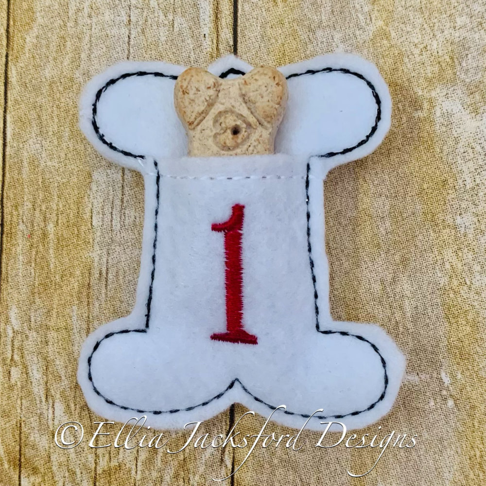 Dog Bone Advent Calendar 4x4 Products SWAK Embroidery