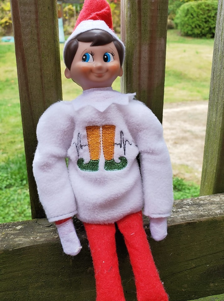Elf Sweater Elf Legs Heartbeat - 2 Sizes! - Products - SWAK Embroidery