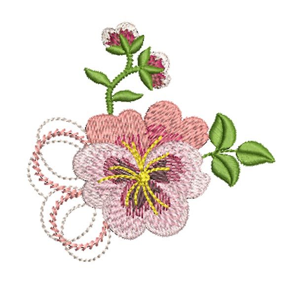 Pastel Pansies Set - Products - SWAK Embroidery
