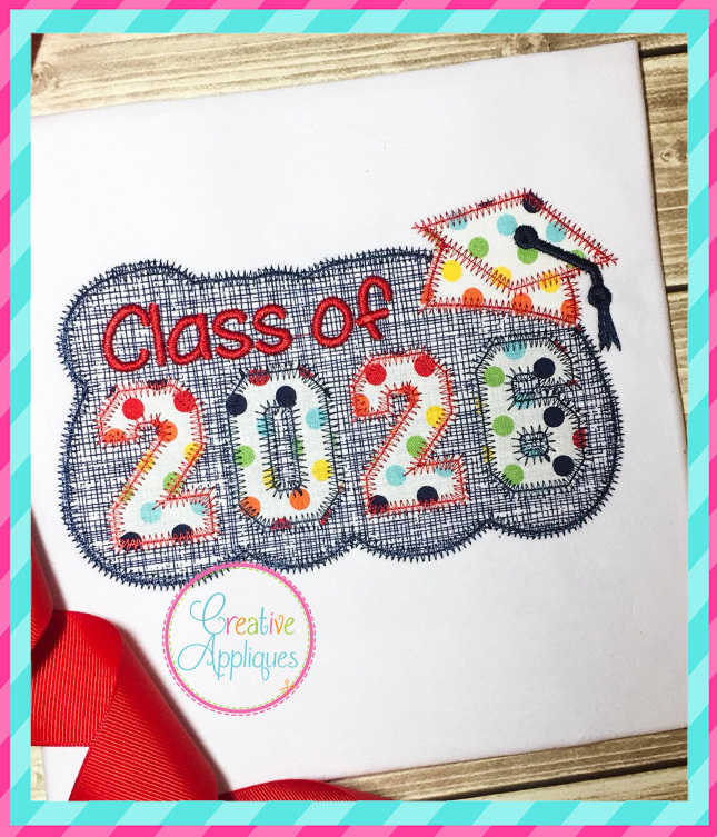 Class Of 2026 Zig Zag Appliqué 10 Sizes Products Swak Embroidery
