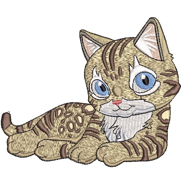 Baby Bengal Cat 6 - 5x7 - Products - SWAK Embroidery
