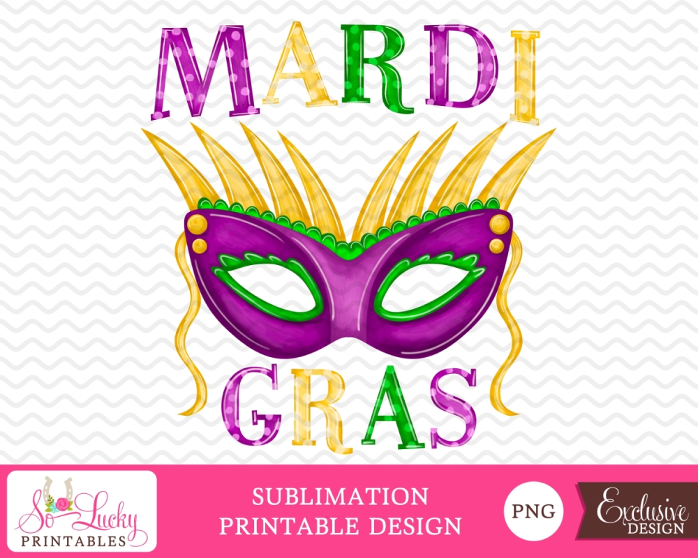 Download Mardi Gras Mask Printable - Sublimation - Products - SWAK Embroidery