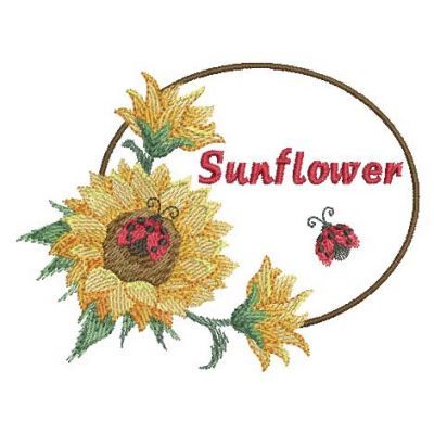 Embroidery Design: Sunflower Watercolor 3 Sizes
