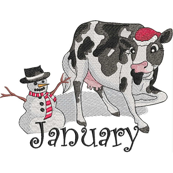 Lisa Rasmussen Cow Calendar Set - 8x10 - Products - SWAK Embroidery