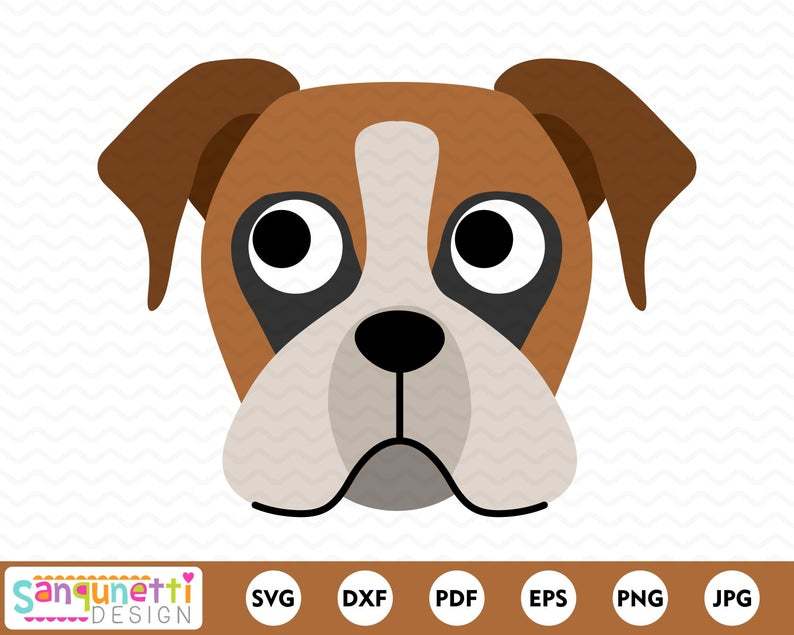 Boxer Dog Face - Cutting Files & Clipart - Products - SWAK Embroidery