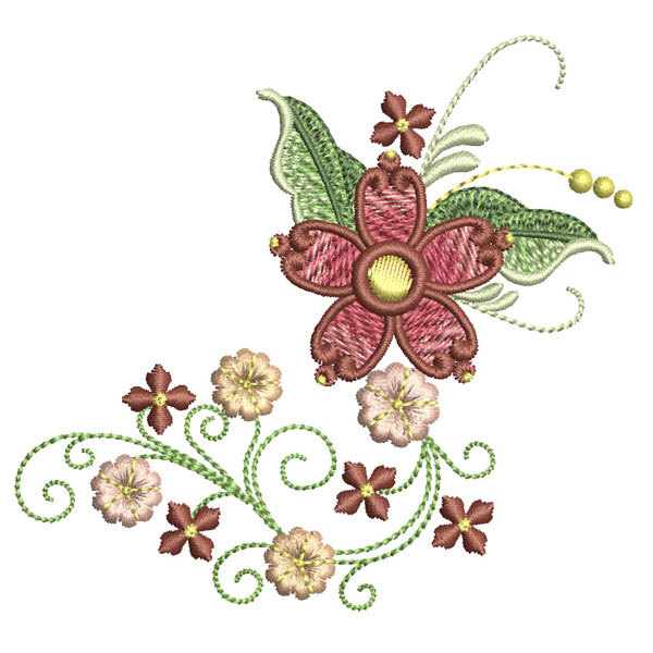 Dainty Flowers 69 Set, 10 Designs - 4x4 - Products - SWAK Embroidery