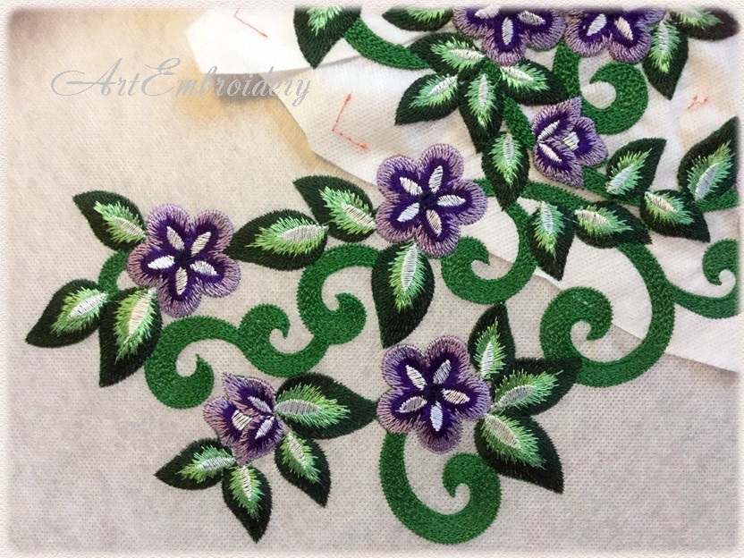 FSL Floral Shoulder Overlay Set - 6x10 - Products - SWAK Embroidery