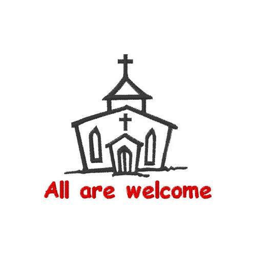 Church Welcome - 4x4 - Products - SWAK Embroidery