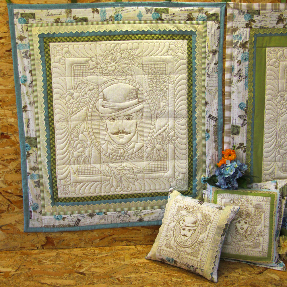 Victorian Gentleman Quilt Block Set Products SWAK Embroidery