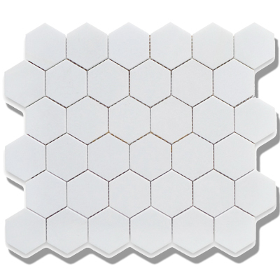 12x12 Hexagon 2x2 White Matte